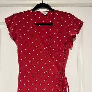 Silk red polka dot Leanne dress from Rails, only worn once and dry cleaned Sz. S